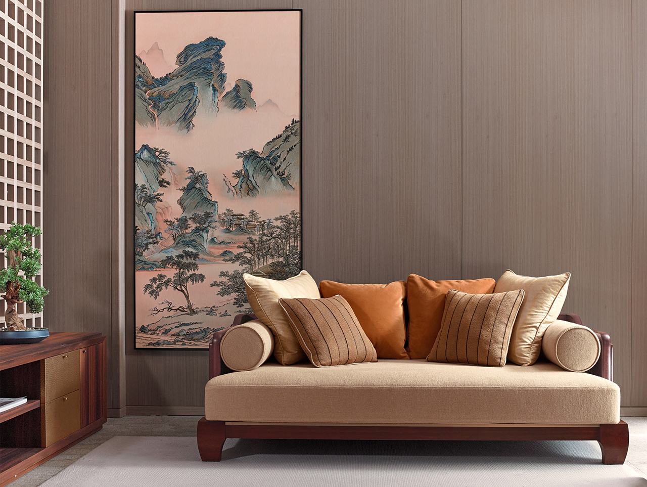 From the ancient couch to the present hall, oriental elegance enters the hall | The third generation of Dajinghua modern Chinese style